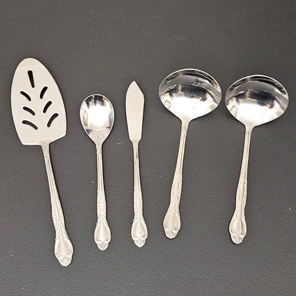NATIONAL STAINLESS KOREA 5 PC. SERVING SET